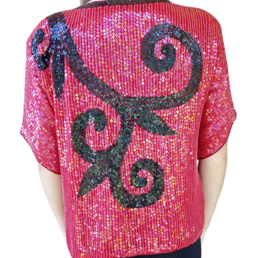 J.L.B. Sequined Top - Picture 3 of 4